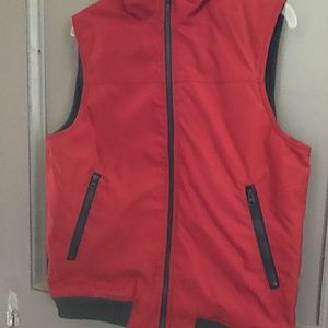 Vest by Chaps Red & Grey Size Small